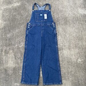 Levi Strauss Signature Gold Denim Overalls Bib Carpenter Baggy Wide Leg 90s Y2K
